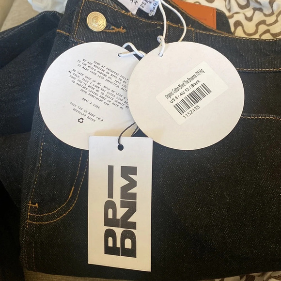 Princess Polly Jeans Women’s US 8 THE BREANNE 70S HIGH RISE JEAN BLACK NWT - Picture 9 of 10